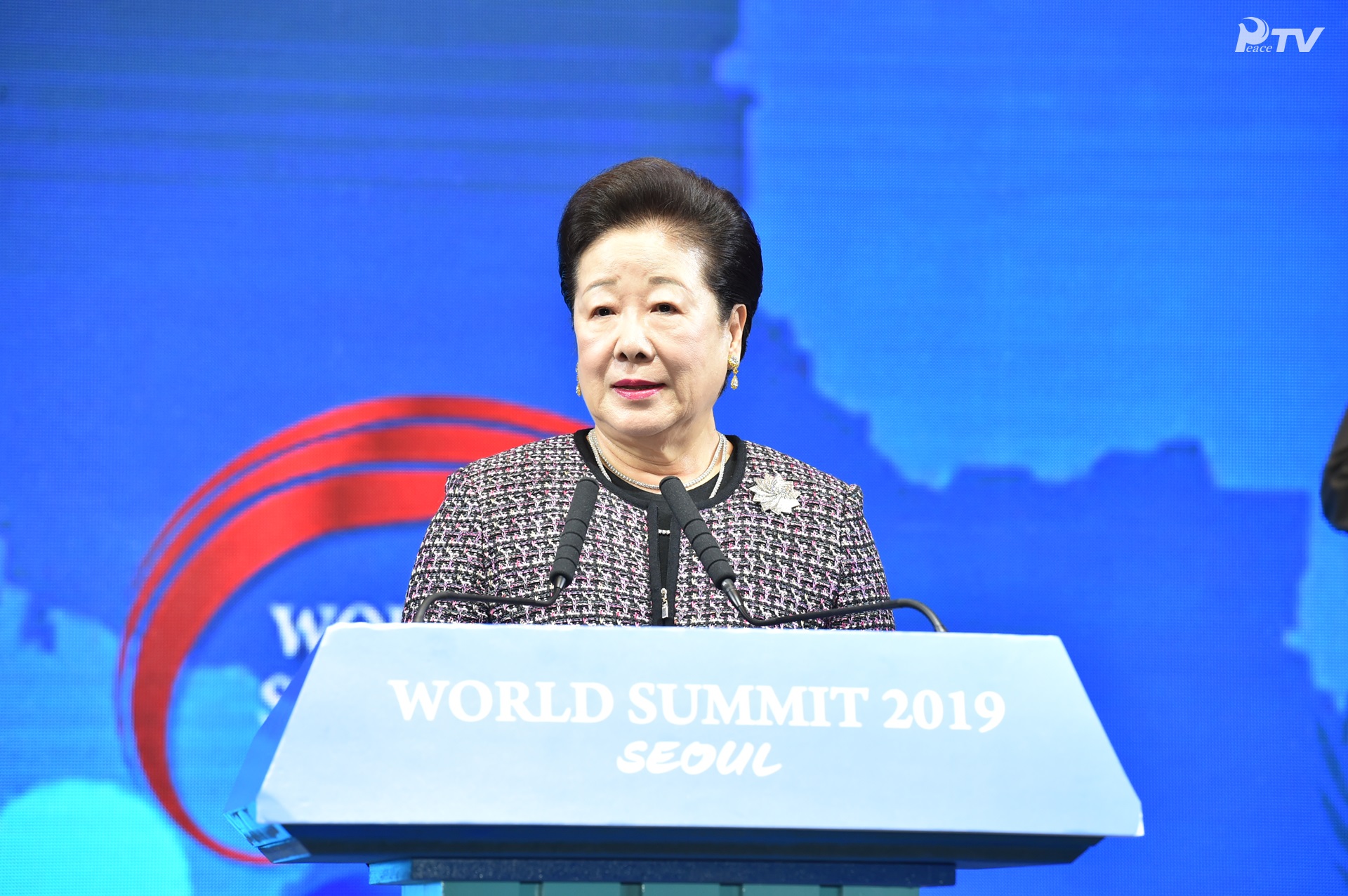 World Summit 2019 Launch of the International Peace Summit Council (February 8) the Lotte Hotel in Jamsil, Seoul